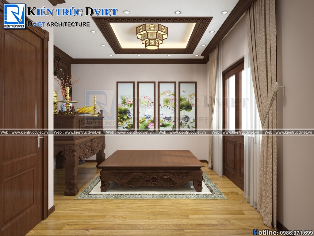 thiet ke noi that phong tho a dong 15m2 biet thu Quang Binh (6)