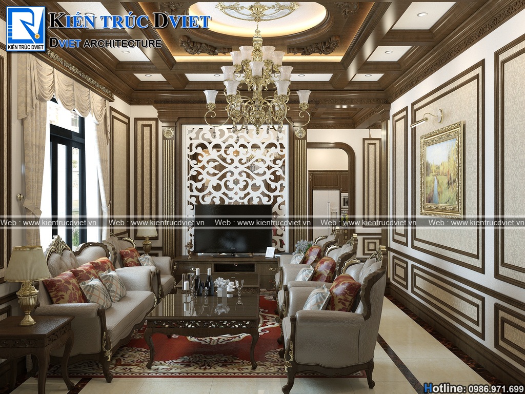 thiet ke noi that phong khach tan co dien 24m2 (4)