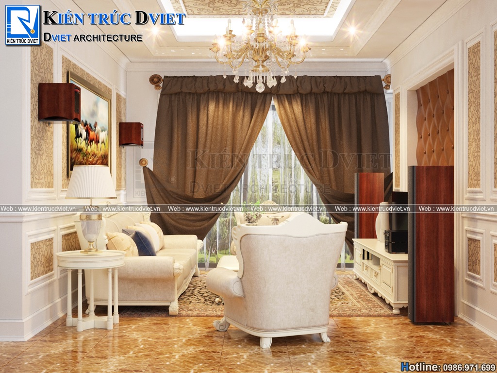 thiet ke noi that tan co dien biet thu Gamuda Quan Hoang Mai (1)