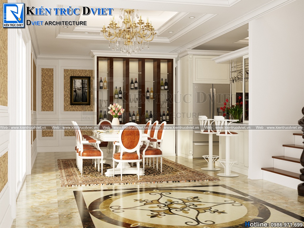 thiet ke noi that tan co dien biet thu Gamuda Quan Hoang Mai (2)