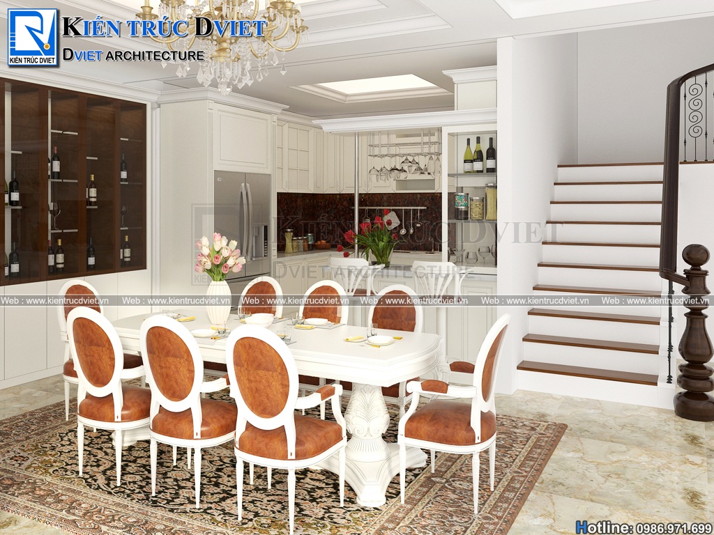 thiet ke noi that tan co dien biet thu Gamuda Quan Hoang Mai (3)