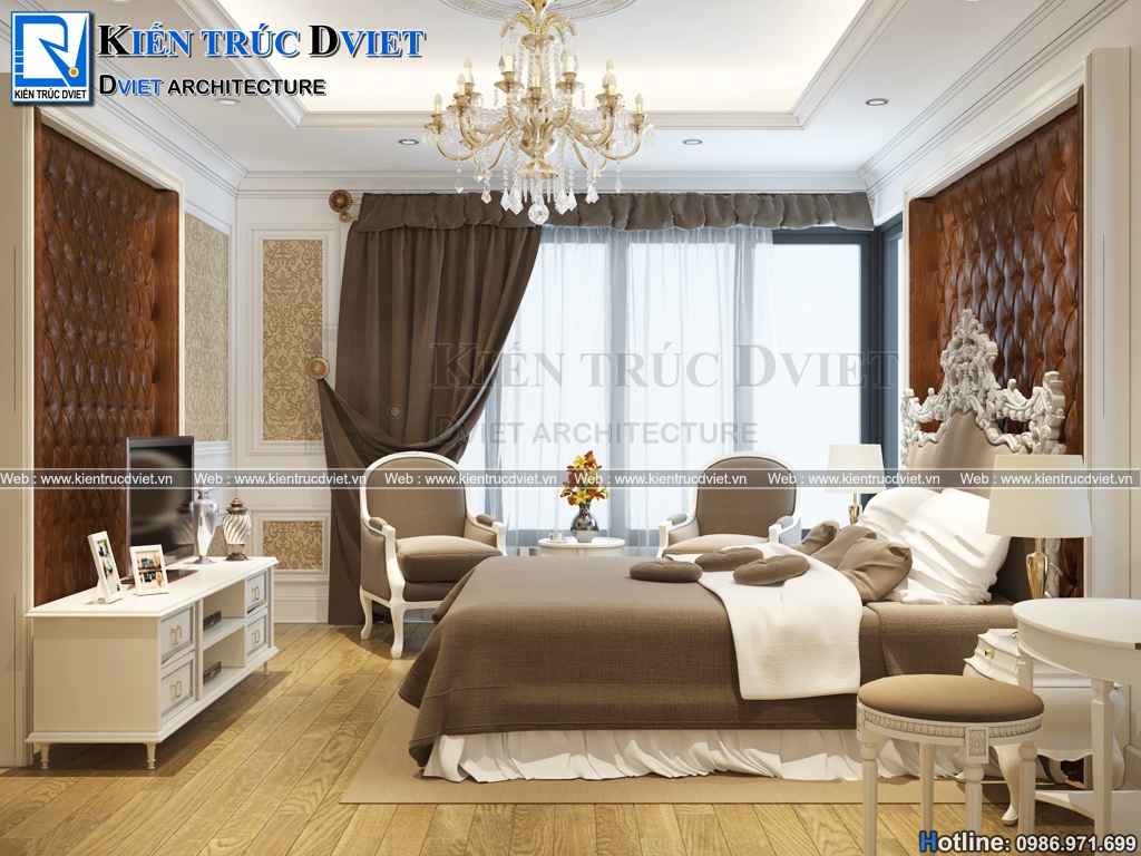 thiet ke noi that tan co dien biet thu Gamuda Quan Hoang Mai (4)