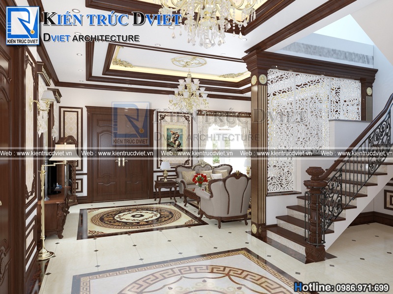 Thiet ke noi that phong khach tan co dien 30m2 (4)
