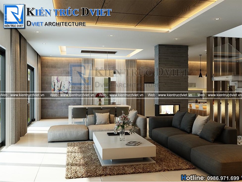 Thiết kế nội thất biệt thự hiện đại 120m2 tại Yên Khánh - Ninh Bình