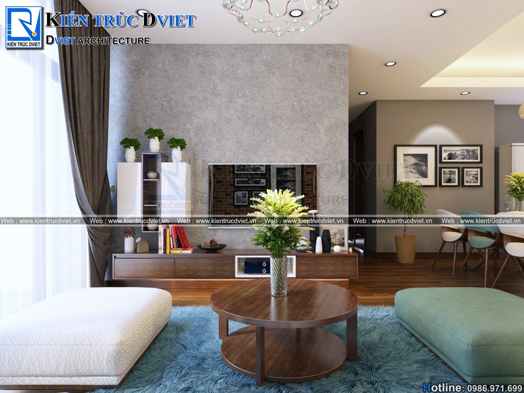 Thiet ke noi that chung cu 3 phong ngu 111,7m2 Star City - Le Van Luong (1)