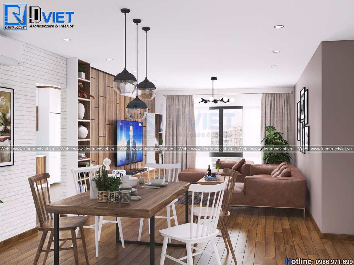 Thiết kế thi công nội thất chung cư 3 phòng ngủ Mulberry Lane - Mỗ Lao