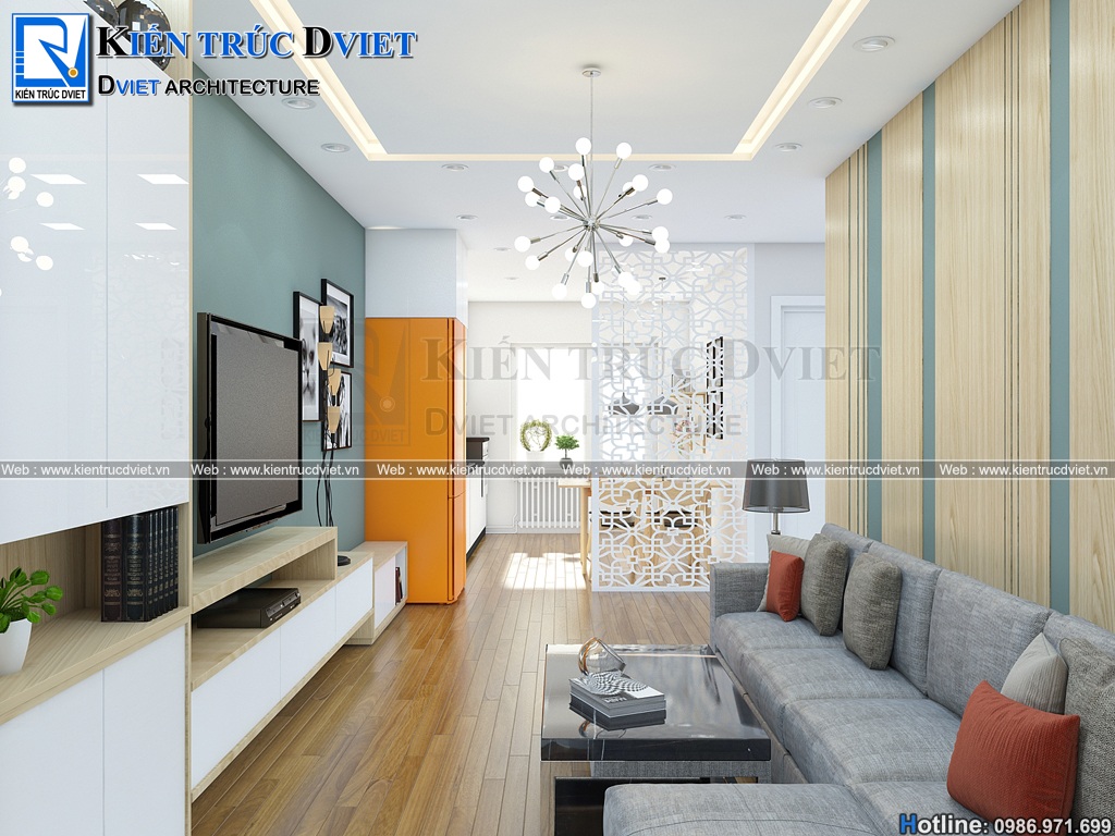 thiet ke noi that chung cu 2 phong ngu 84m2 Tan Hoang Minh - Hoang Cau (3)