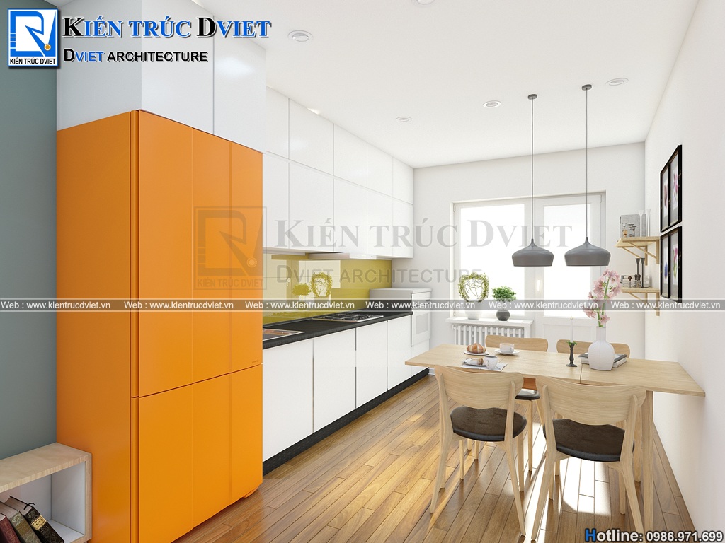 thiet ke noi that chung cu 2 phong ngu 84m2 Tan Hoang Minh - Hoang Cau (4)