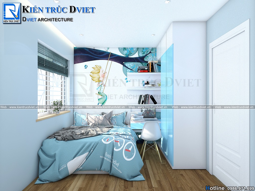 thiet ke noi that chung cu 2 phong ngu 84m2 Tan Hoang Minh - Hoang Cau (8)