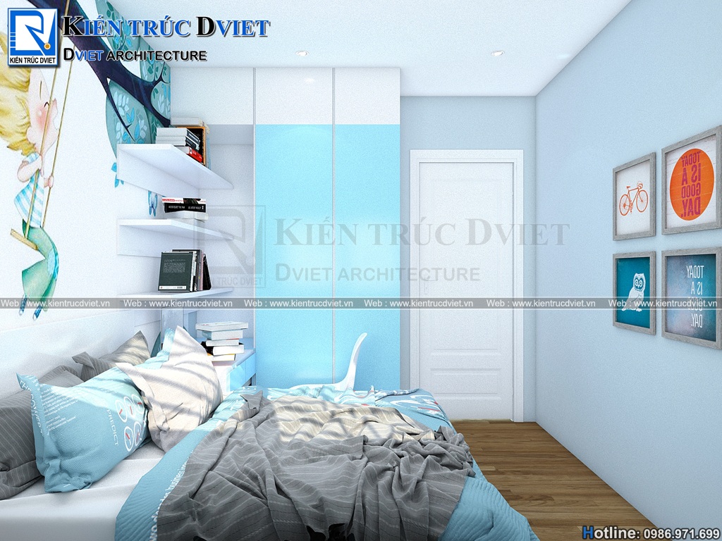 thiet ke noi that chung cu 2 phong ngu 84m2 Tan Hoang Minh - Hoang Cau (9)