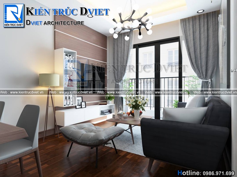 Thiet ke noi that chung cu 104m2 New Skyline - Van Quan (2)