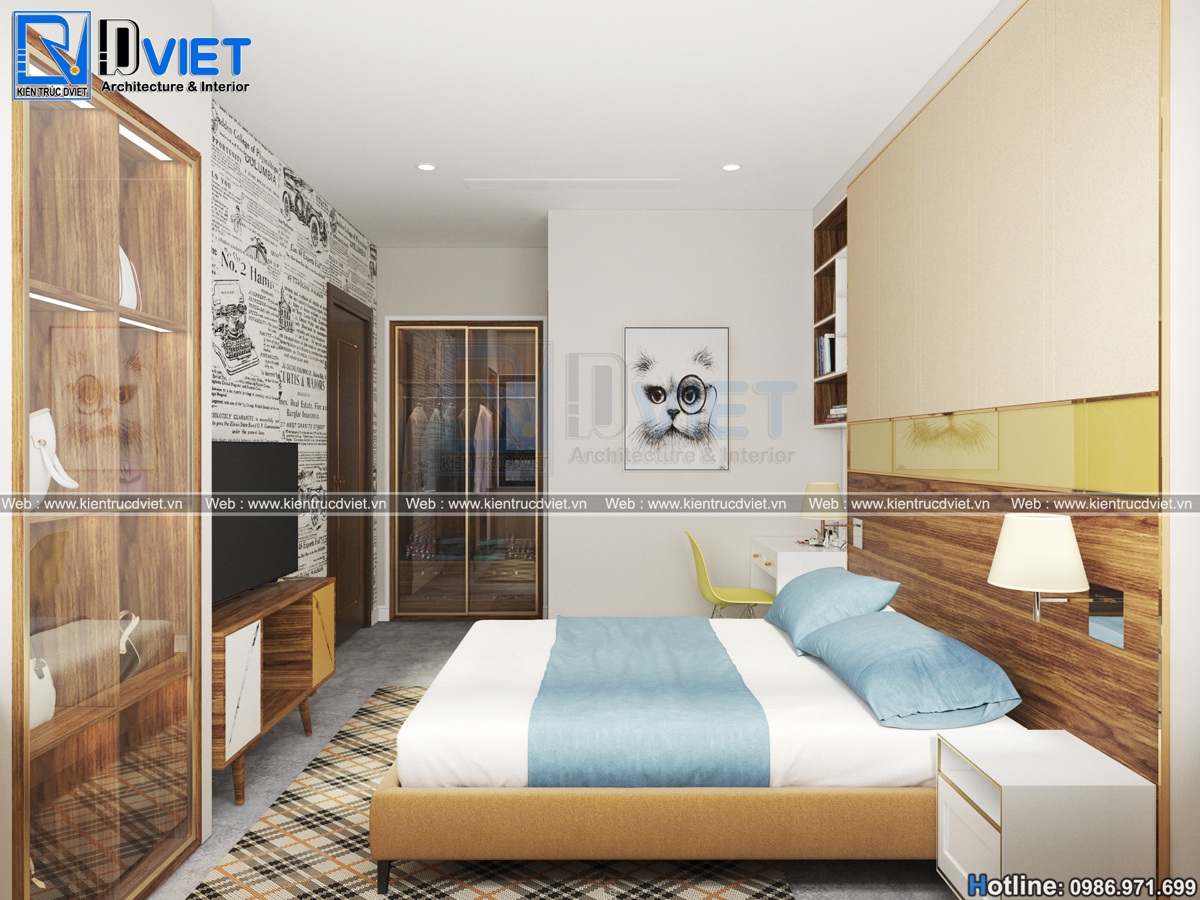 Hình ảnh thiết kế nội thất chung cư 3 phòng ngủ Tràng An Complex