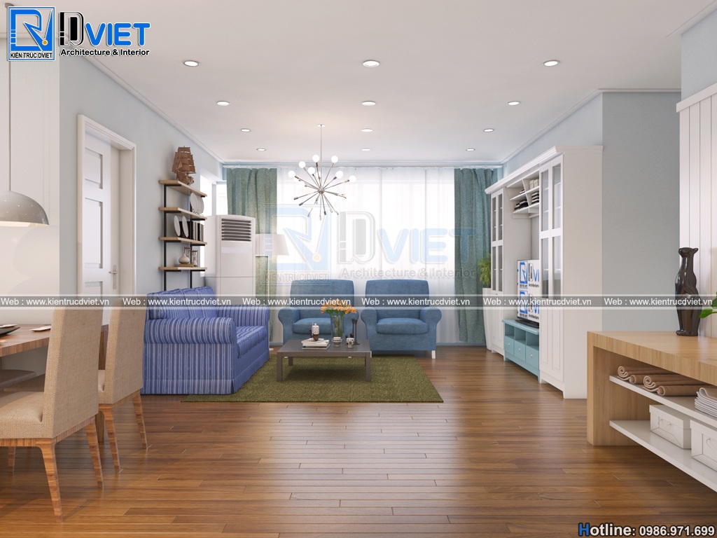 thiet ke noi that chung cu skyline Hoang Cau 90m2 (2)