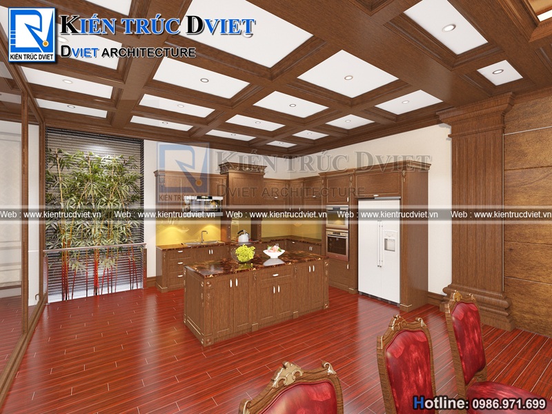 thiet ke noi that phong khach bep 120m2 tan co dien (4)