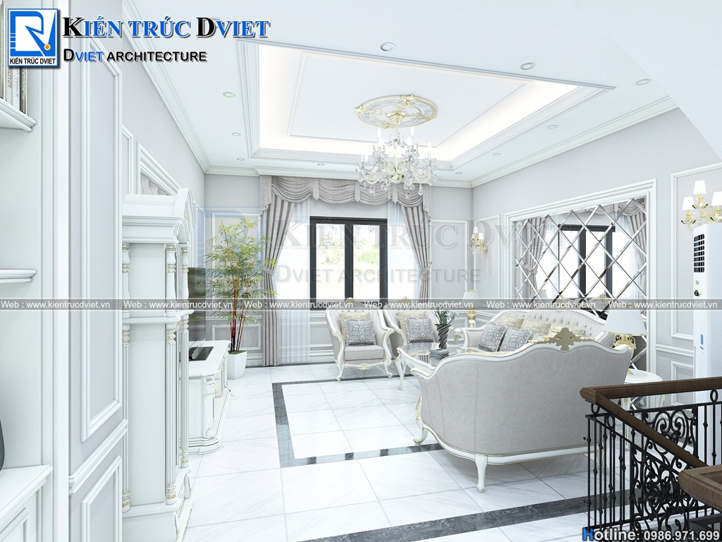 thiet ke noi that phong khach tan co dien 24m2 (5)