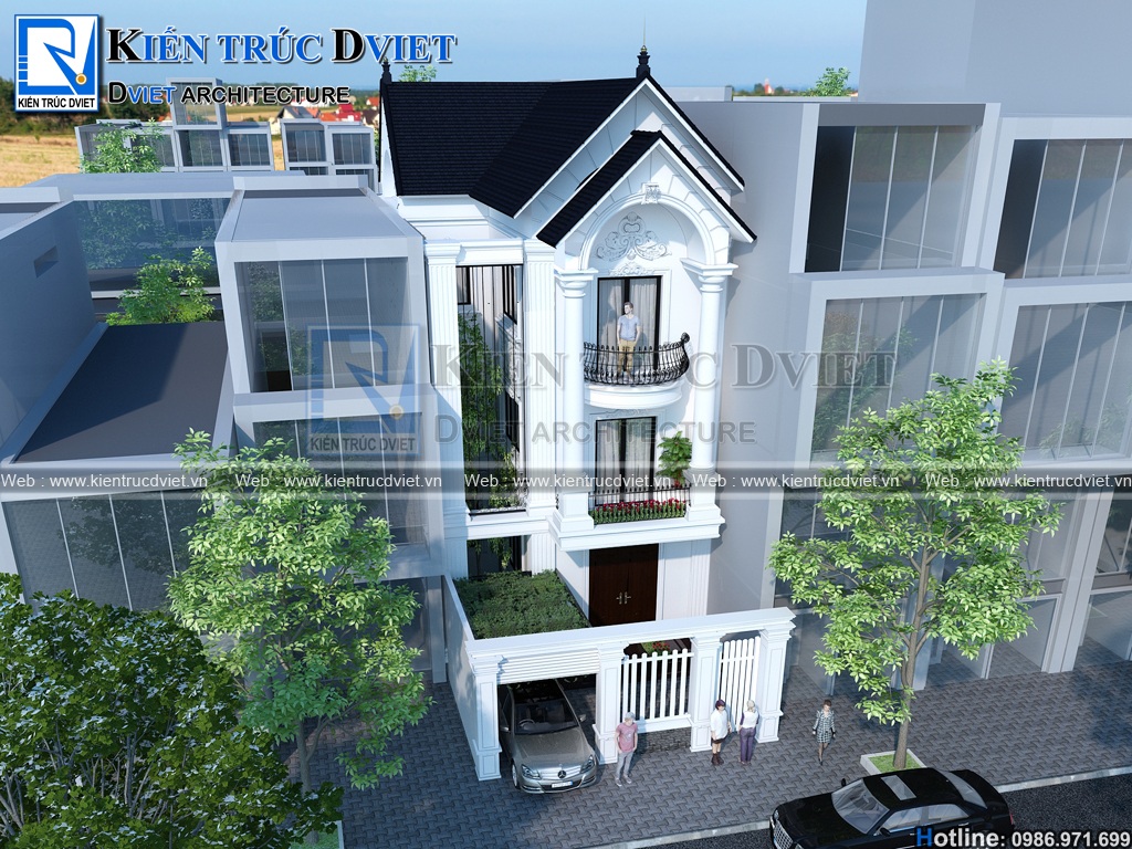 thiet ke nha pho (nha ong) tan co dien Phap mat tien 7m (3)