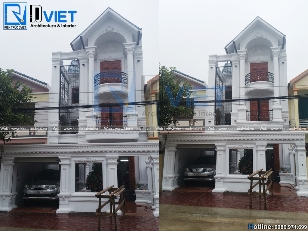 thiet ke thi cong nha lo pho (nha ong) tan co dien 3 tang tai Ninh Binh (4)