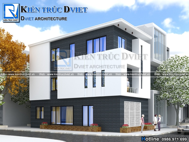 Thiet ke nha pho 3 tang 2 mat tien 6x12m tại Yen Dung - Bac Giang (2)