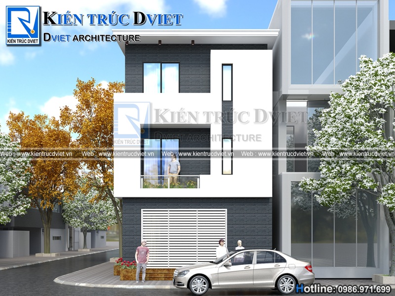 Thiet ke nha pho 3 tang 2 mat tien 6x12m tại Yen Dung - Bac Giang (3)