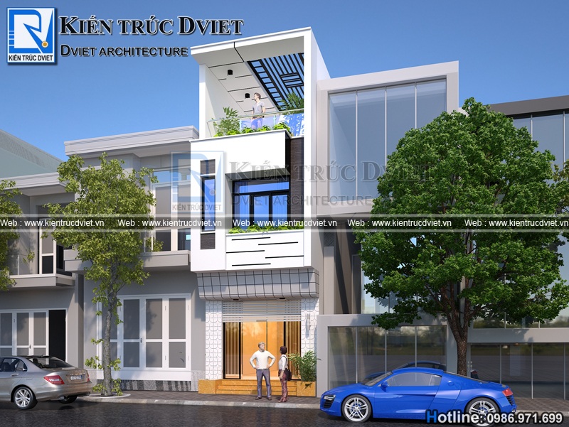 thiet ke nha lo pho 3 tang 4,5x12m hien dai tai Phu Ly - Ha Nam (3)