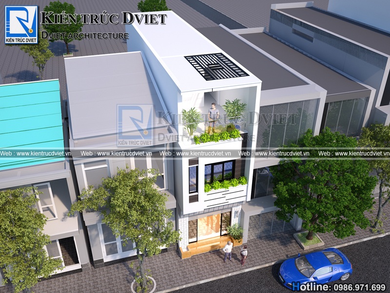 thiet ke nha lo pho 3 tang 4,5x12m hien dai tai Phu Ly - Ha Nam (4)