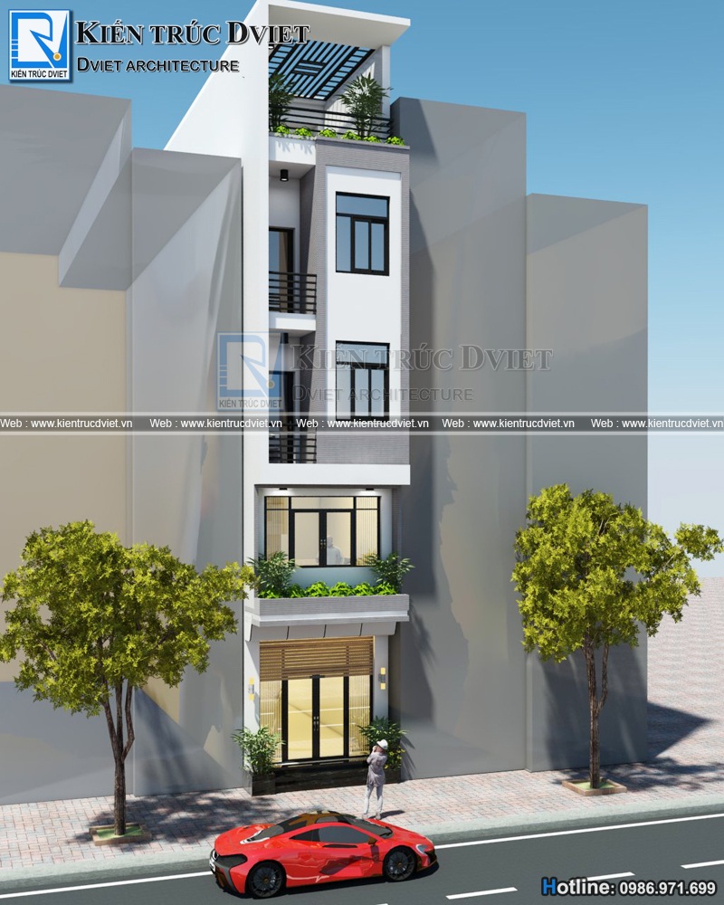 thiet ke nha pho (nha ong) hien dai 4 tang 1 tum tai Hai Duong (2)