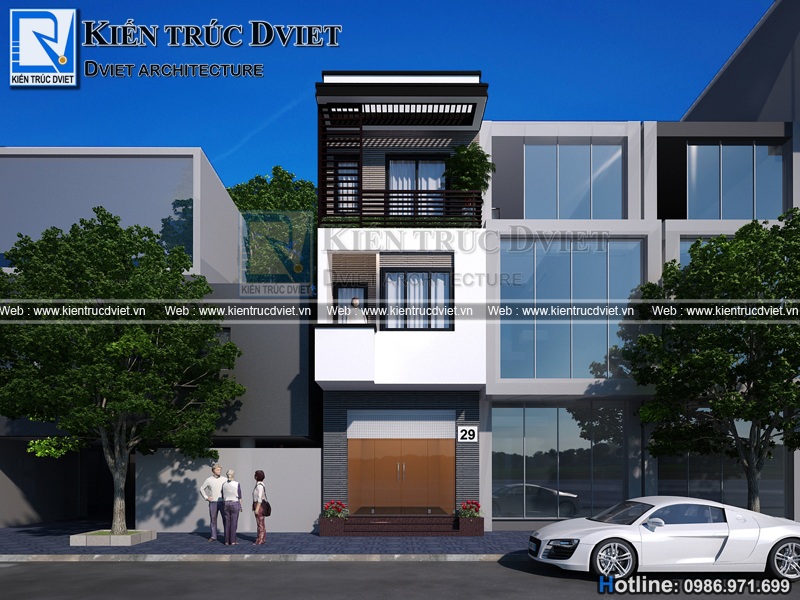 thiet ke nha pho 3 tang kien truc hien dai tai yen Khanh - Ninh Binh (2)