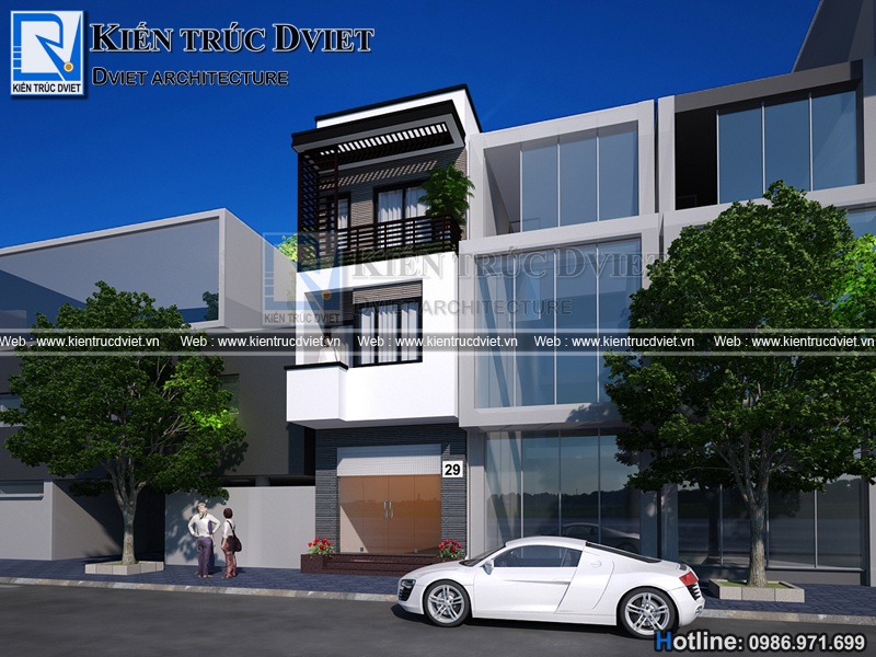 thiet ke nha pho 3 tang kien truc hien dai tai yen Khanh - Ninh Binh (3)