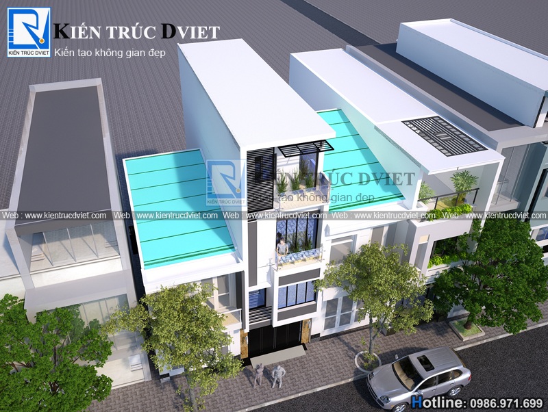Thiet ke nha pho (nha ong) 4 tang hien dai 4x15m2 tai Thach That (4)