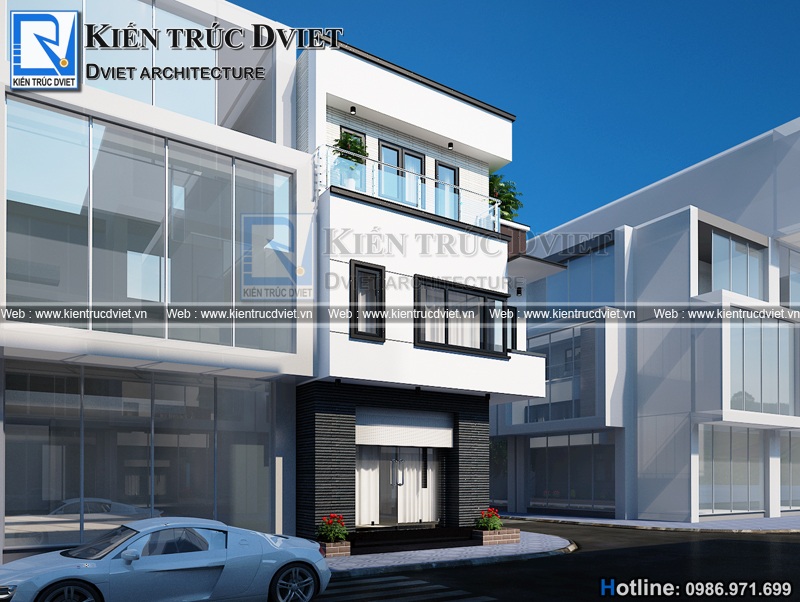 thiet ke nha pho hien dai 3 tang 2 mat tien 86m2 tai Tu Son - Bac Ninh (2)