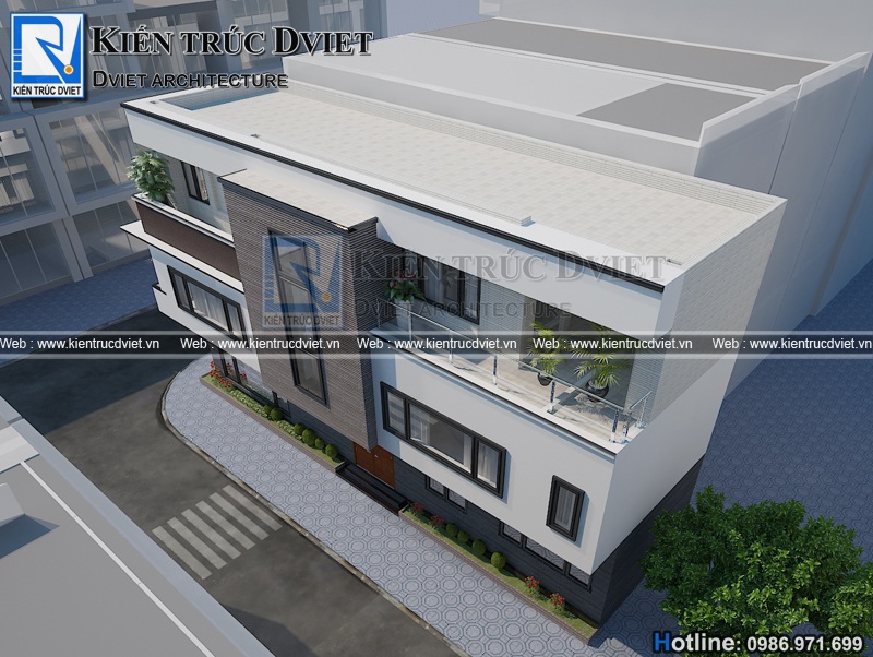 thiet ke nha pho hien dai 3 tang 2 mat tien 86m2 tai Tu Son - Bac Ninh (4)