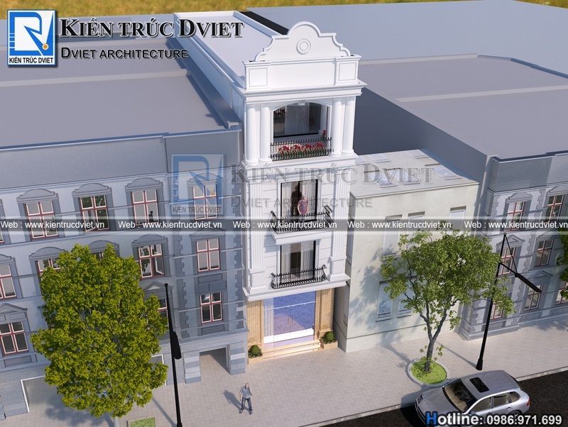 Thiet ke nha lo pho 4 tang tan co dien kieu Phap tai Thuong Tin (4)