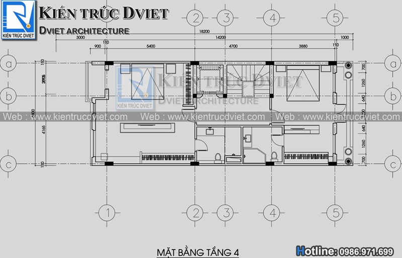 mat bang tang 4 nha pho 6,5 tang tan co dien Phap
