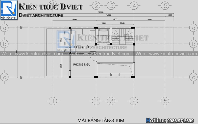 mat bang tang tum nha pho 6,5 tang tan co dien Phap