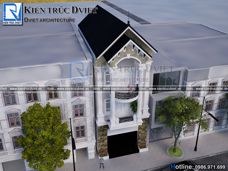 thiet ke nha pho (nha ong) 3 tang tan co dien Phap tai Nam Dinh (4)