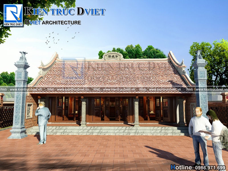 thiet ke nha tho họ 3 gian chu Dinh tai Ninh Binh (2)