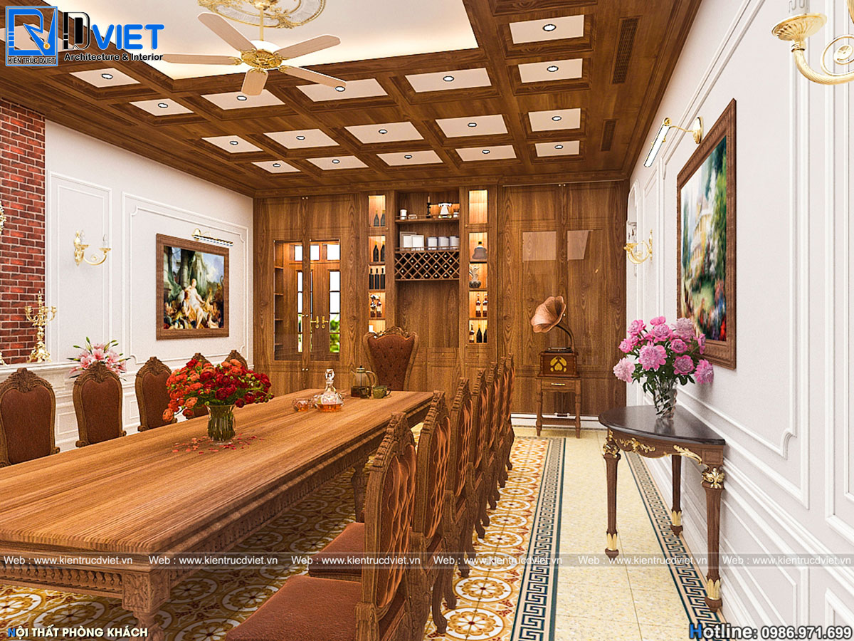 thiết kế và thi công nội thất biệt thự tân cổ điển tại Hưng Yên (3)
