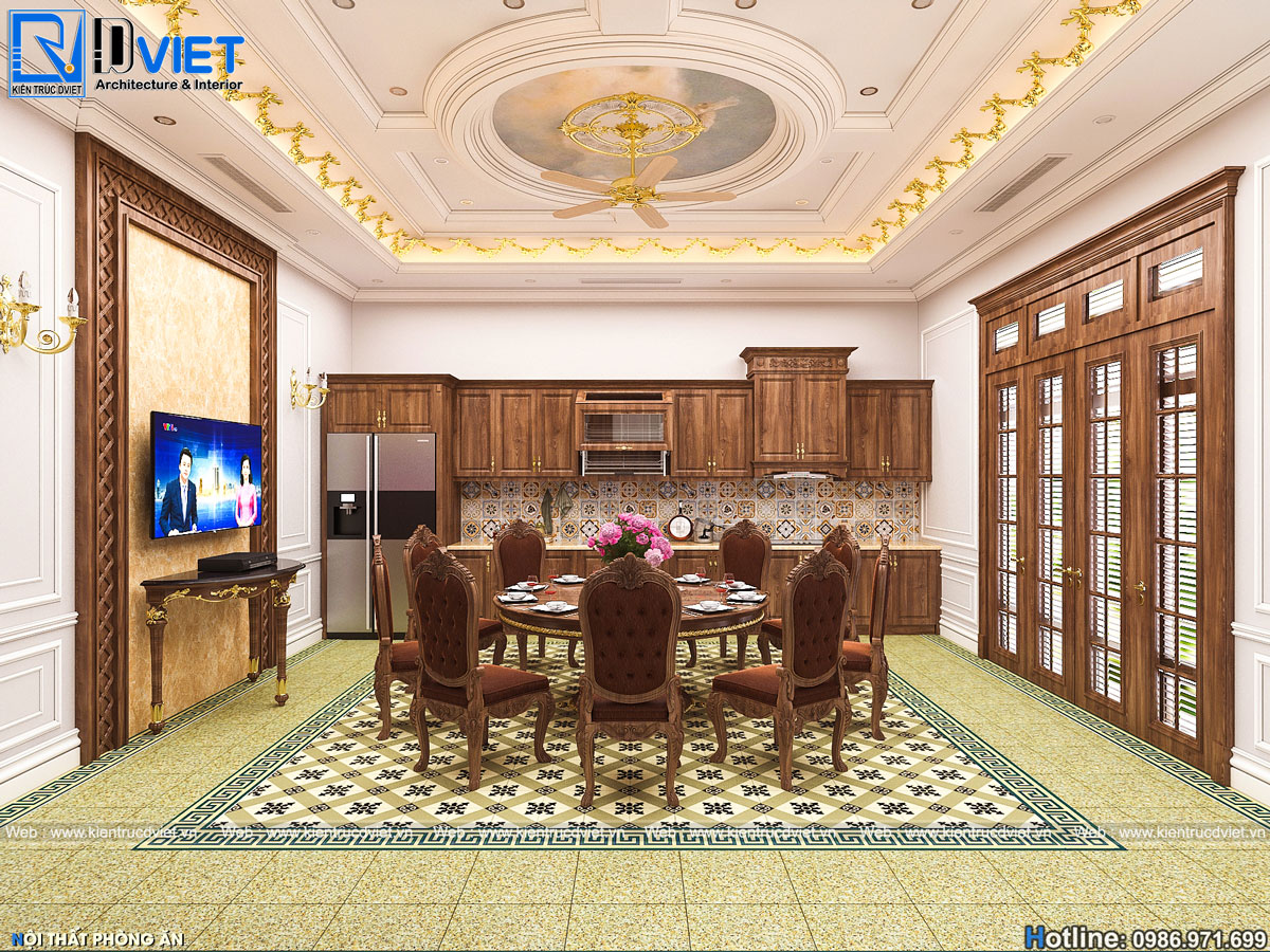 thiết kế và thi công nội thất biệt thự tân cổ điển tại Hưng Yên (4)