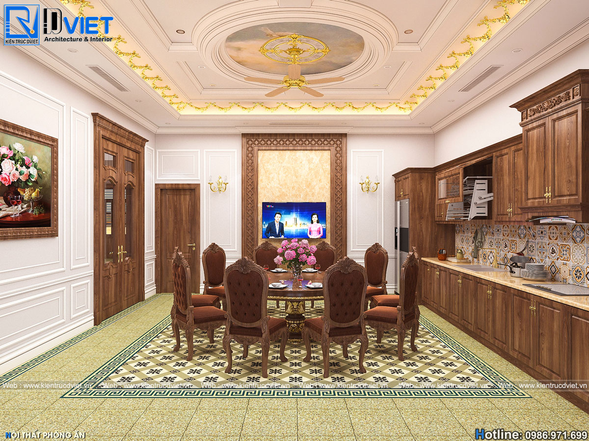 thiết kế và thi công nội thất biệt thự tân cổ điển tại Hưng Yên (5)