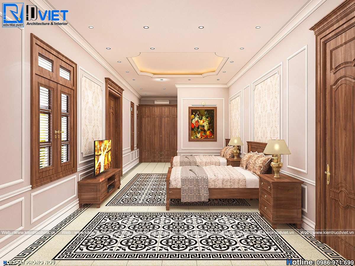 thiết kế và thi công nội thất biệt thự tân cổ điển tại Hưng Yên (8)