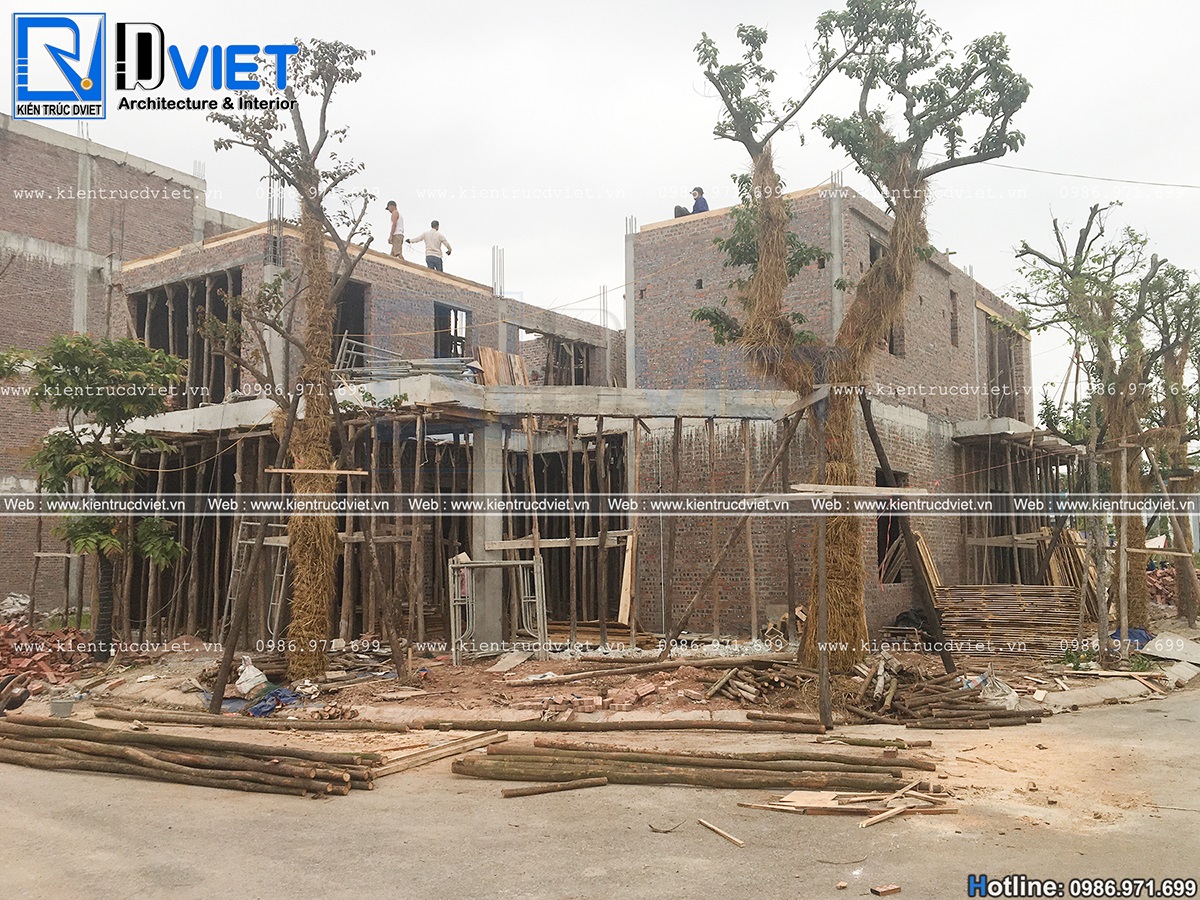 thiết kế cải tạo biệt thự hiện đại 2 tầng 1 tum 14x16m tại Bắc Giang (5)