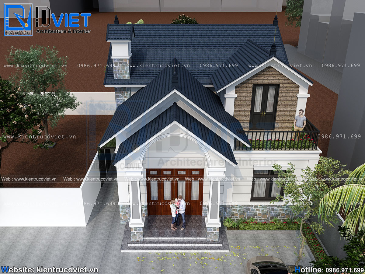thiết kế nhà cấp 4 mái thái 1 tầng có tầng lửng (biệt thự 1 tầng) 10x15m tại Phú Thọ (4)