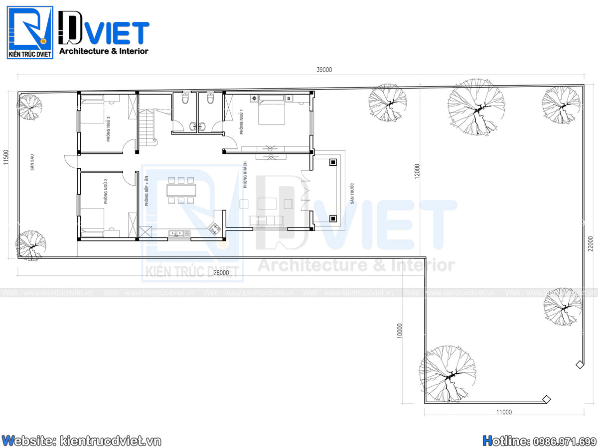 Thiết kế nhà cấp 4 mái thái 1 tầng có tầng lửng 10x15m tại Phú Thọ ...