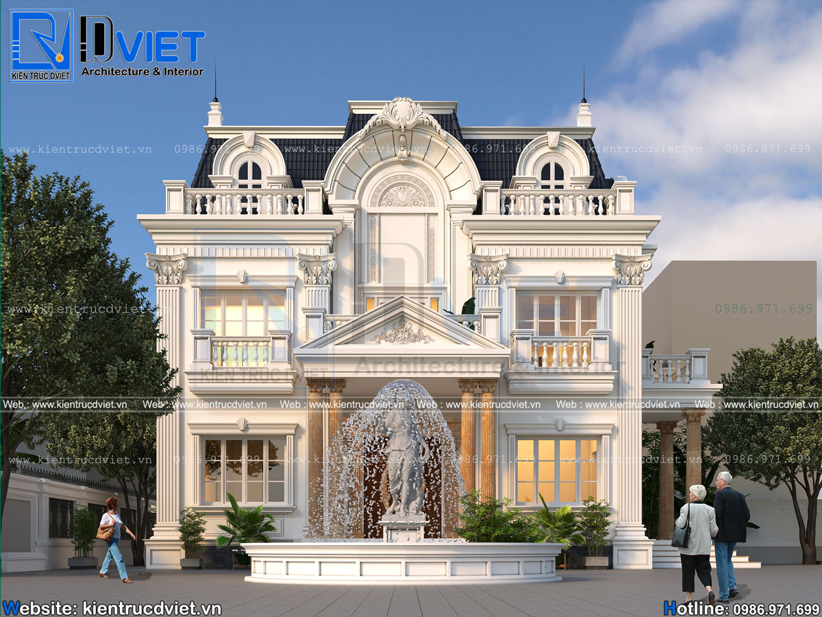 Kiệt tác mẫu thiết kế biệt thự 2 tầng 1 tum tân cổ điển đẹp hoàn hảo nhất tại Hà Nam (2)