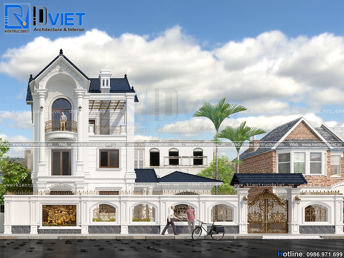 thiet ke biet thu tan co dien Phap 3 tang 8x15m tai Ninh Binh (3)