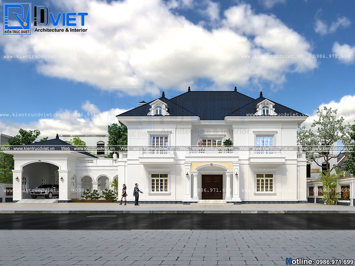 thiết kế biệt thự tân cổ điển 2 tầng 15x10m tại Hải Phòng (3)