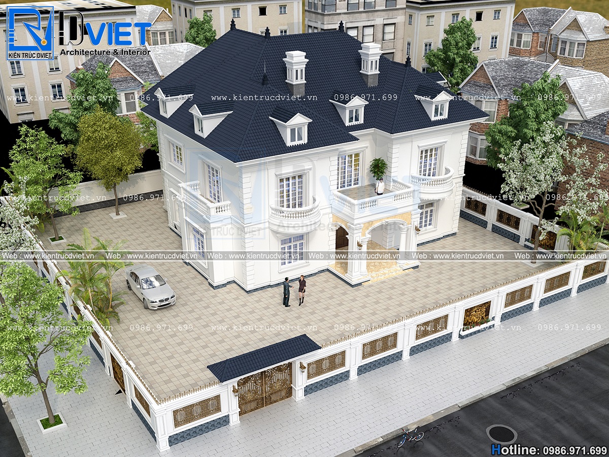 thiết kế biệt thự tân cổ điển 2 tầng châu Âu 15x10m tại Quảng Ninh (5)