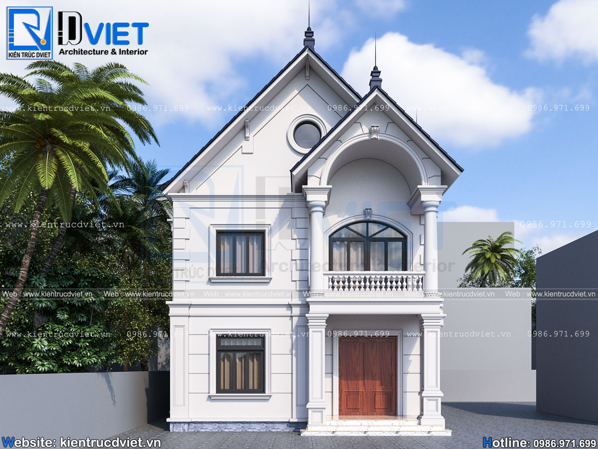 thiết kế biệt thự tân cổ điển 2 tầng mái Thái 8,5x13,5m tại Huyện Kiến Thụy - Hải Phòng (3)
