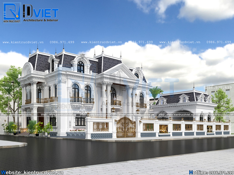 Tổng hợp những mẫu thiết kế biệt thự tân cổ điển 2 tầng đẳng cấp châu âu 