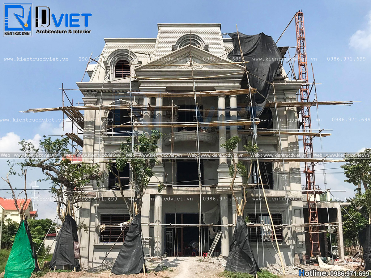 thiết kế biệt thự tân cổ điển 3 tầng 15x10 tại Ninh Bình (5)